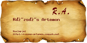 Rózsás Artemon névjegykártya